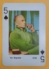 Yul Brynner Movie Film Star Screen Legends Belgium Playing Card