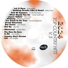 CUSTOM KARAOKE 2024 TOP COUNTRY v.3 12 GREAT SONGS cdg CD+G LAINEY LUKE MILEY +