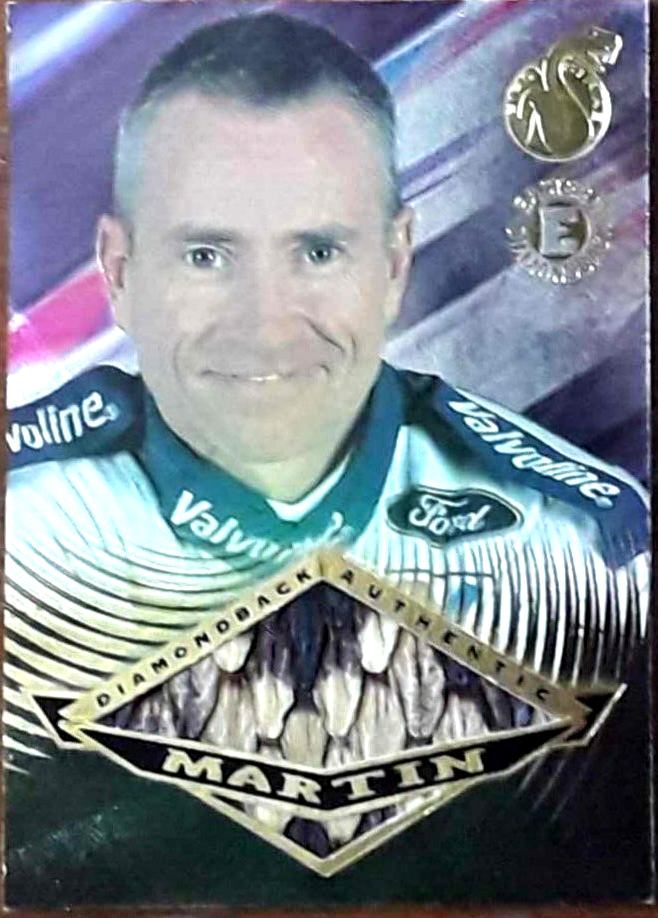 NASCAR MARK MARTIN CHECKERED FLAG CARD 2 DIAMONDBACK CARDS MARTIN nascar-mark-martin-checkered-flag-card-2-diamondback-cards-martin