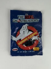 RARE Vintage 1988 The Real Ghostbusters GUMMI CANDY Pack from Alma Leo SEALED!