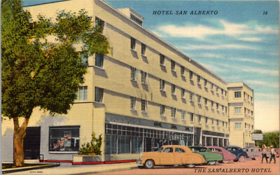HERMOSILLO, SONORA - MEXICO - HOTEL SAN ALBERTO - VINTAGE LINEN POSTCARD