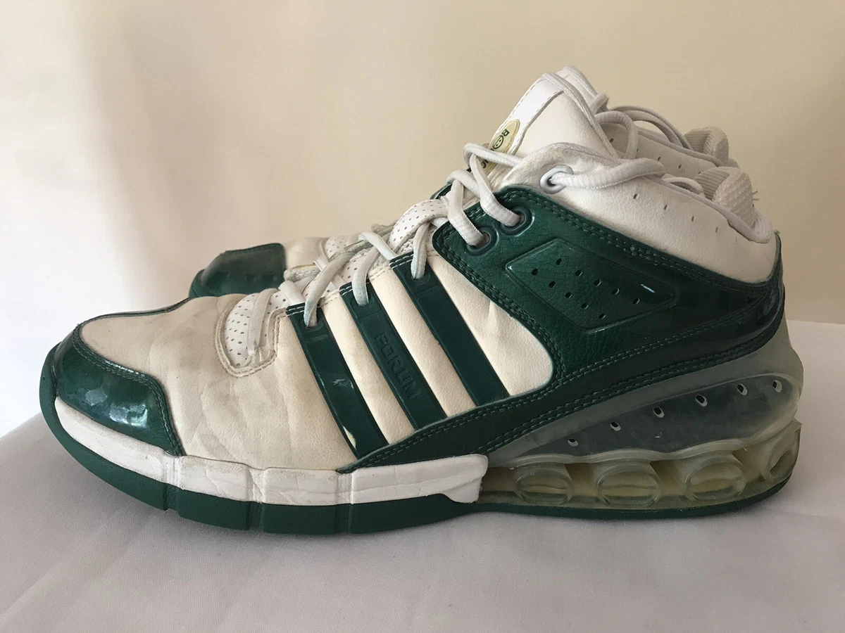 adidas forum bounce basketball mens shoes Sz 12 Green And white 2007  vintage | eBay