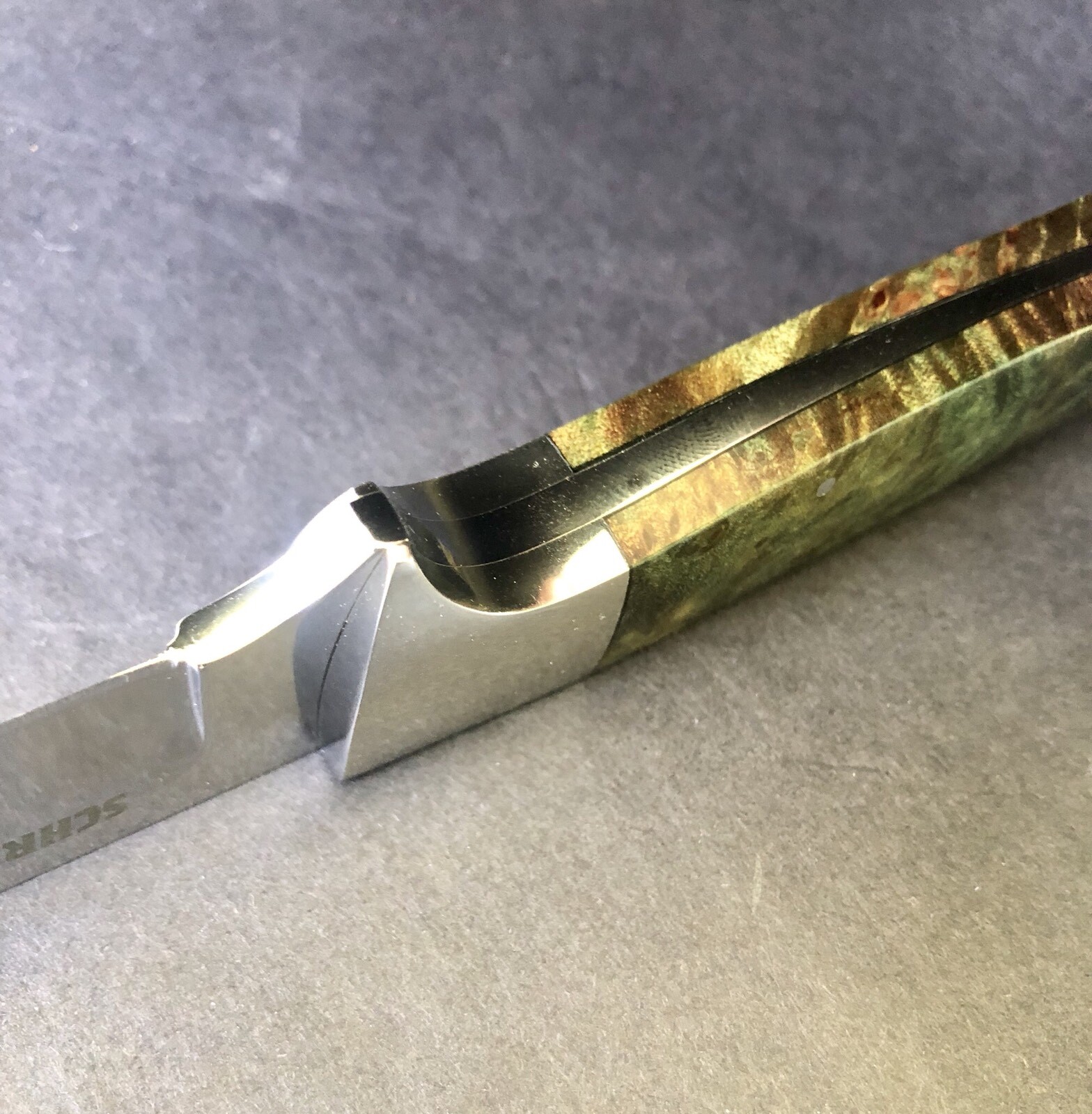 Schrade D'Holder Knife 0985 Green Burl wood eBay
