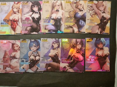 SEXY BUNNY GIRL - DESSOUS - GODDESS STORY - SSR - HOLO CARD - FULL SET - WAIFU