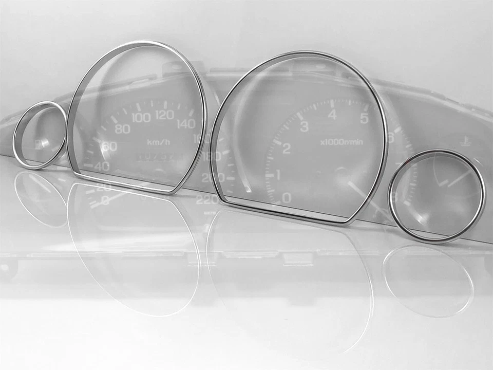 Anillos de moldura de tablero de aluminio pulido para Nissan 100NX B13 1990-1995 para racimo x4 Foto 2 de 4