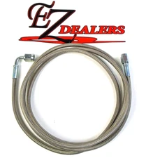 -3AN Straight x 90 Degree 72" Stainless Steel Braided Brake Line Hose "USA MADE"