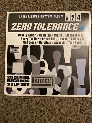 Zero Tolerance Riddim 2x Vinyl Record Greensleeve Reggae Sizzla Lexxus Dancehall