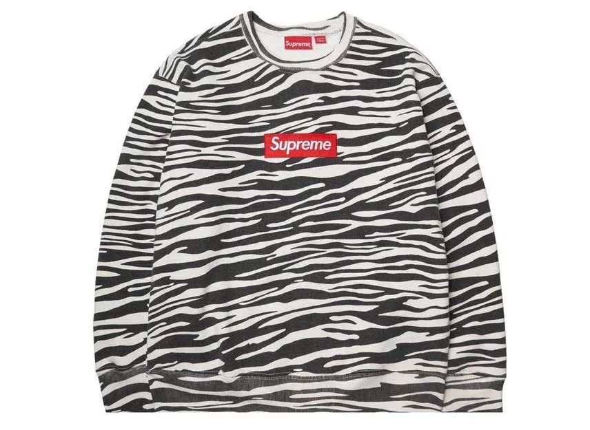 Logo Supreme Box col rond zèbre (22FW)