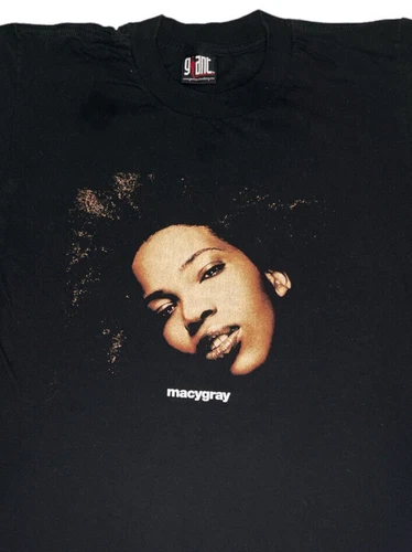 Macy Gray Concert Tour Giant Tag Vintage Black T Shirt 2000s vintage concert t-shirt, vintage, single stitch, B+ condition