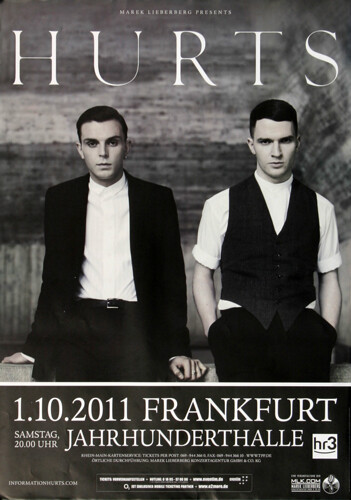 Hurts - Alive And Swinging, Frankfurt 2011 | Konzertplakat | Poster-image