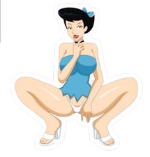 Betty Rubble Sexy Cartoon Vinyl Die Cut Sticker