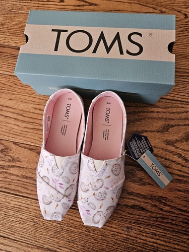 New TOMS Alpargata Hedgehogs Slip On Womens Flats Casual Size 6 36.5 NIB