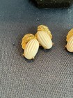 Vintage Schiaparelli Double Acorn White Clip Back — photo 3