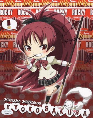 LAUREN LANDA Signed 8x10 PUELLA MAGI MADOKA MAGICA Autograph JSA