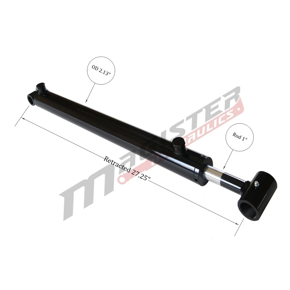 Hydraulic Cylinder For Loader Welded Double Acting 1.75" Bore 18" Stroke NEW - Image 3 of 4