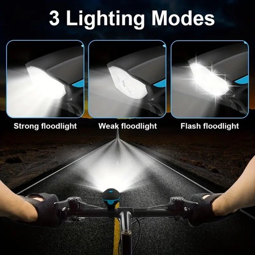 Rechargeable Bright Waterproof LED Bike Light, Bicycle Headlight For Night Cycli - Picture 2 of 11