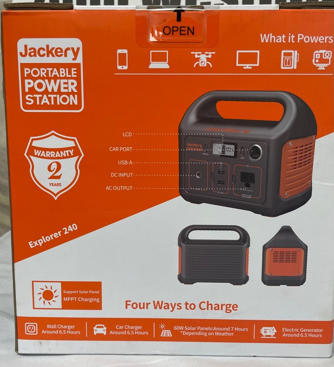 Jackery Portable Power Station Explorer 240 (Solar Panel Optional