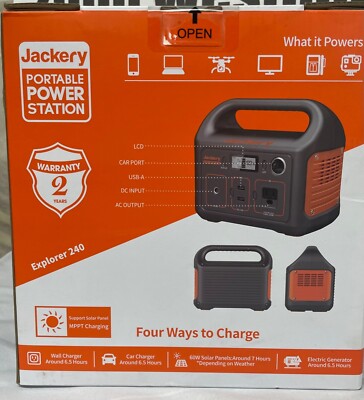 Jackery Portable Power Station Explorer 240 (Solar Panel Optional