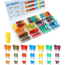 182PCS Car Fuses Assortment Kit, Professional Blade Fuses Automotive - Standa...