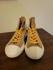 PF Flyers All American Hi Top Natural Tan Suede Sneakers Shoes 