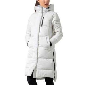 white maxi puffer coat