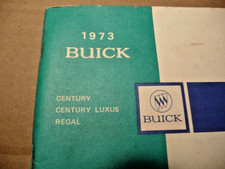 Vintage 1973 Buick Owners Manual Century Century Luxus Regal Vintage 1973 Buick Owners Manual Century Century Luxus Regal