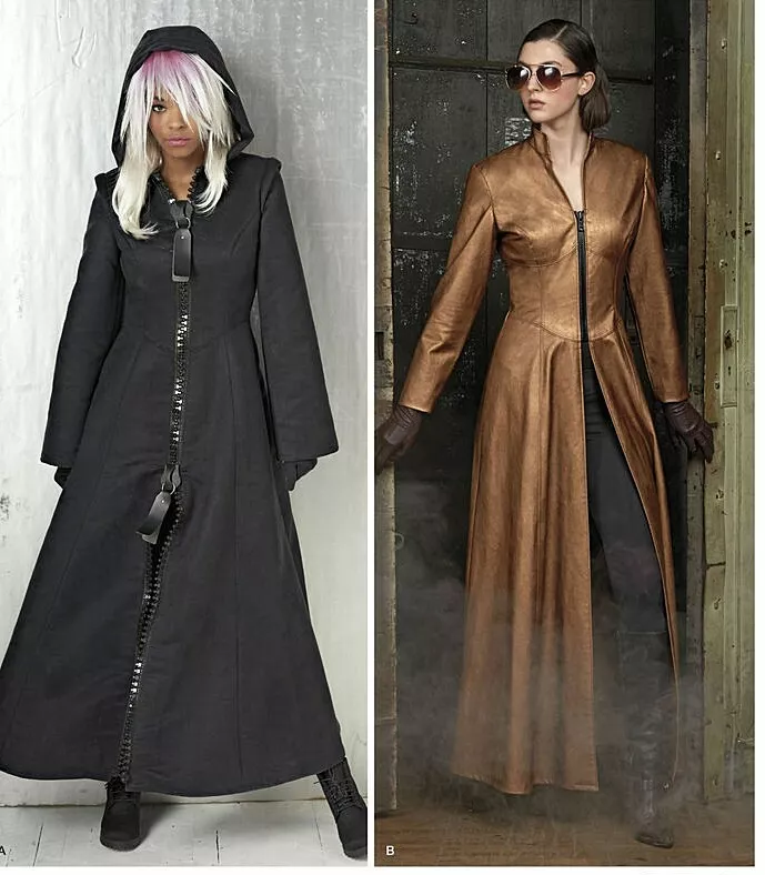 S8482 Simplicity Sewing Pattern Misses' The Matrix Costume Trench Coats  Cosplay