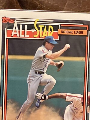 Rare Vintage Mint Condition Ryne Sandberg 1992 Topps #387 All Star