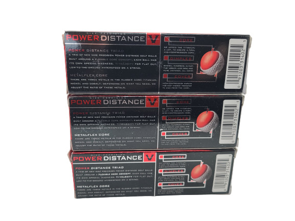 (3) Sleeves Of 3 Nike Precision Power Distance Ti Velocity Golf Ball Crossmark