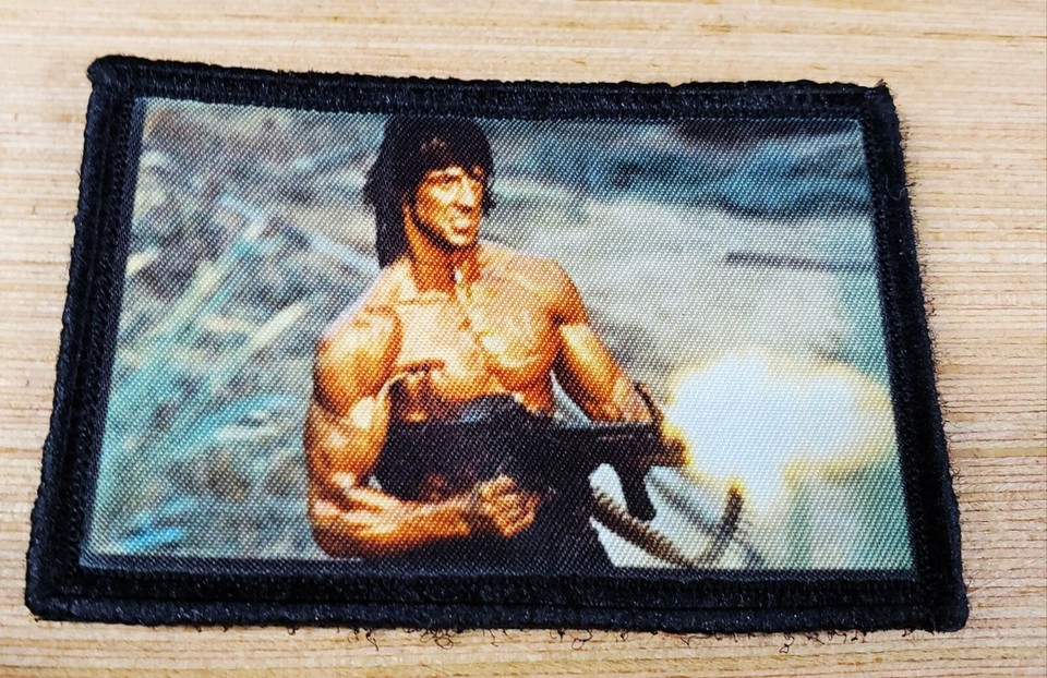John Rambo First Blood Morale Patch Funny Tactical Military USA flag ...