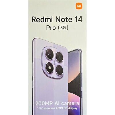 Xiaomi Redmi Note 14 Pro 5G 256GB Smartphone Midnight Black Schwarz Neu OVP