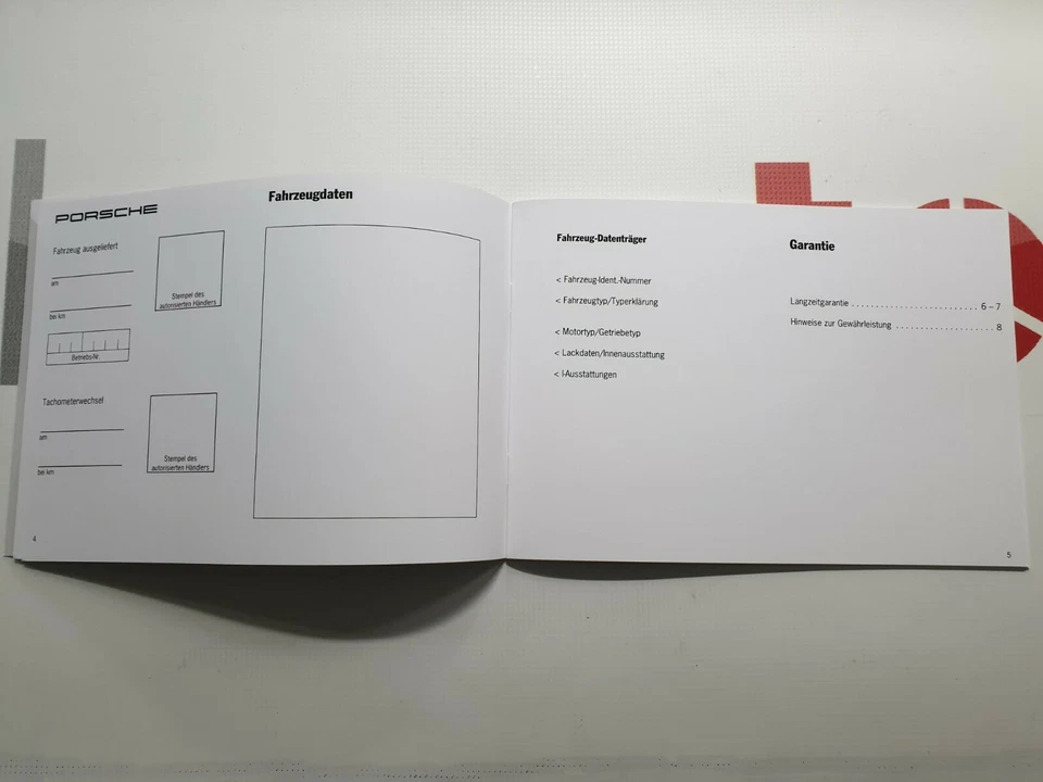 Chequera Garantía & Mantenimiento Porsche 996 C2/C4 996 Turbo GT2 GT3 Boxster - Imagen 4 de 4