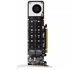 PCIE 4.0 x16 To M.2 M-Key NVME SSD Expansion Card,Supports 4 Nvme M.2 SSD USA9M