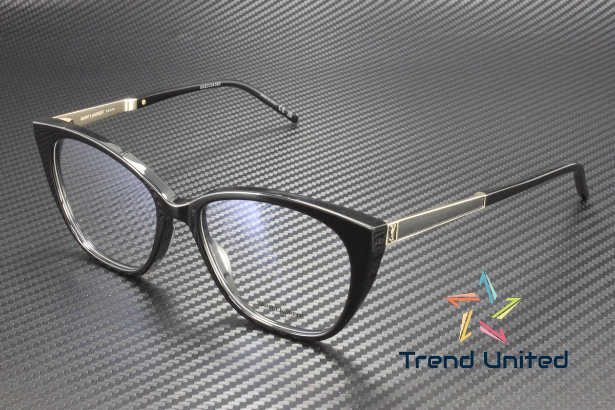 SAINT LAURENT キャットアイクラス SLM72 002 SAINT LAURENT SL M72 002 Cat Eye Acetate Black Gold 54 mm