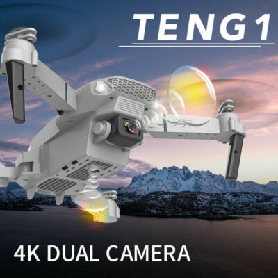 E88 Pro-Drone Met 4K Hd Dubbele Camera Voor Volwassenen Rc Quadcopte 1080P Wifi Fpv-Drone Met Behoud Van Visuele Positionering (Grijs 1080P 1 Batterij M