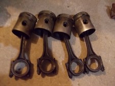 Case Vac Tractor Engine Motor 4) Pistons Piston Rods Rod Caps Rings *