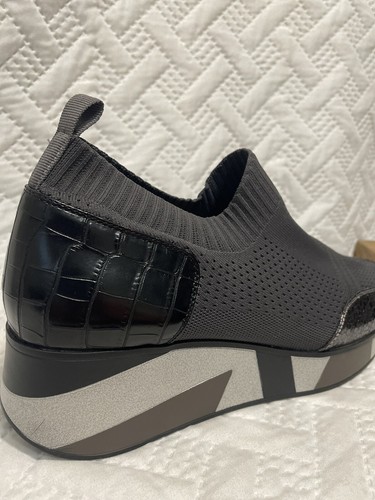 Patrizia By Spring Step Crush Grey Slip On Wedge Sneaker Woman’s Size 42 US 11 - Picture 5 of 20