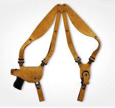 Fits Glokk 48 W/Out Rail 9mm 4.17&rdquo;BBL Horiz.  Shoulder Holster Single Mag #1492#