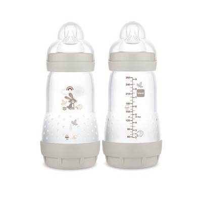 MAM Easy Start Anti-Colic Baby Bottle 9 oz, Medium Flow, Breastfeeding-Like Sili