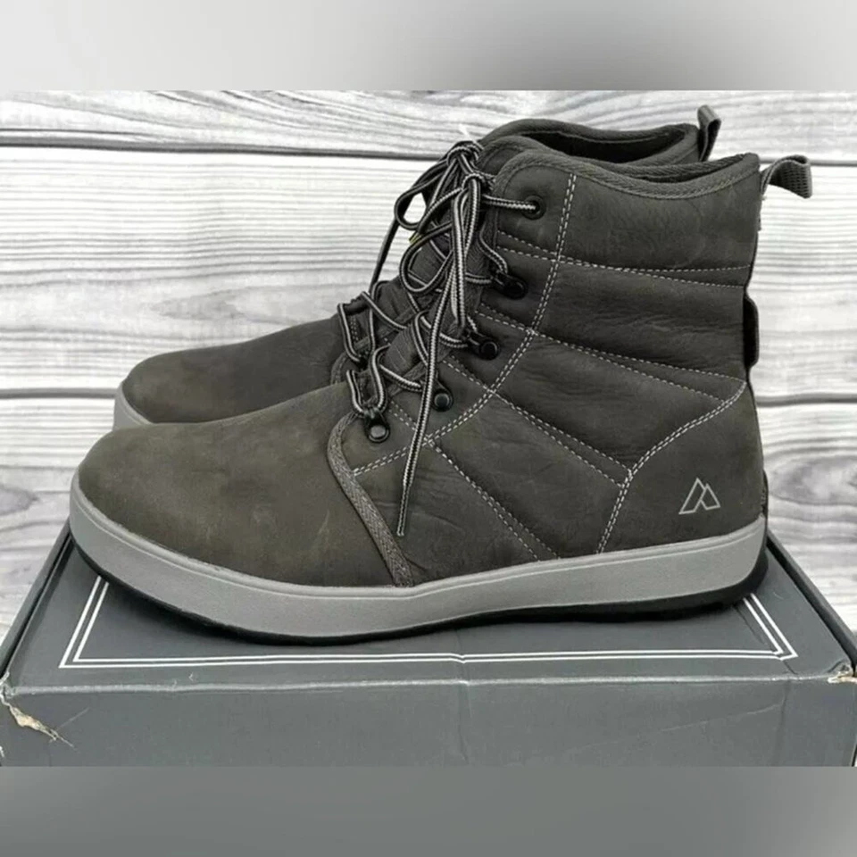 ALPINE DESIGN X KAMIK EZRA WATERPROOF LEATHER BOOTS Men's Size 10 GREY NEW - Image 3 of 4