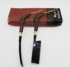 Horse Head Shoe Horn Brush Set of 2 Wood Handles Equestrian 5370 in Orig Box
