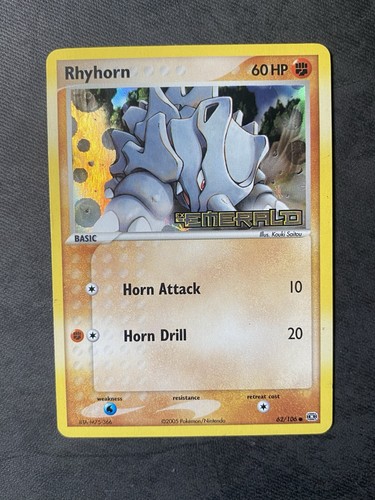 Rhyhorn - Emerald #62 Price & Value | PokeScope