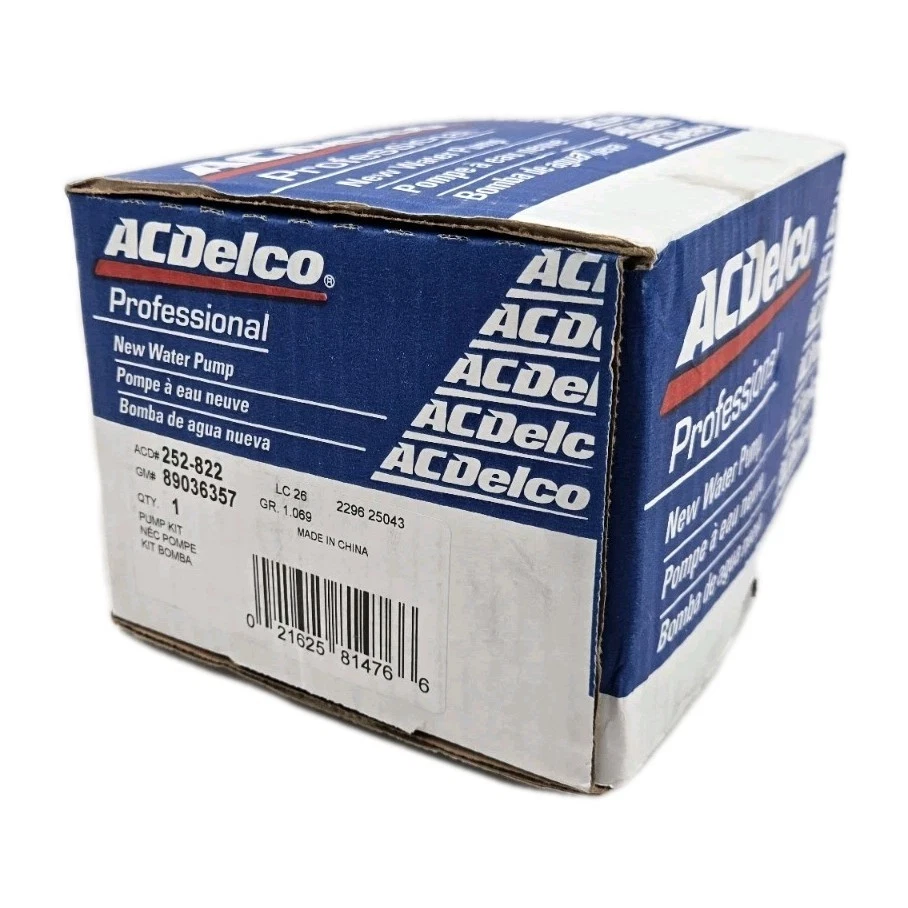 Bomba de agua Delco 252-822 CA nueva para Chevy Olds Chevrolet Trailblazer Colorado H3 Foto 3 de 4