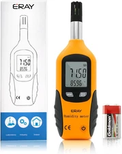 Digital Psychrometer Thermometer Hygrometer with Backlight, ERAY Temperature and