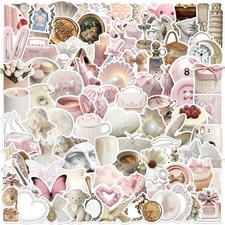 100pcs Coquette Stickers Pack - Cute Waterproof Vinyl Stickers-a