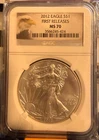 2012 SILVER AMERICAN EAGLE - $1 - First Release - 0.999 Fine Silver - NGC MS70