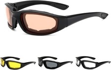 Motorcycle Riding Goggles with Soft Pad, Windproof Cycling Sunglas Color: Pink