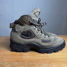 Vtg 90s Nike ACG Trail Hiking Boots Shoes Brown Camo Air Swoosh Y2K Sz 6.5