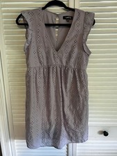 Elegant Lavender Eyelet Dress