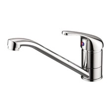 Modern Kitchen Sink Mixer Taps Swivel Spout Single Lever Tap Luna Mono Chrome